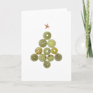 Sea Urchin Christmas Tree Holiday Card