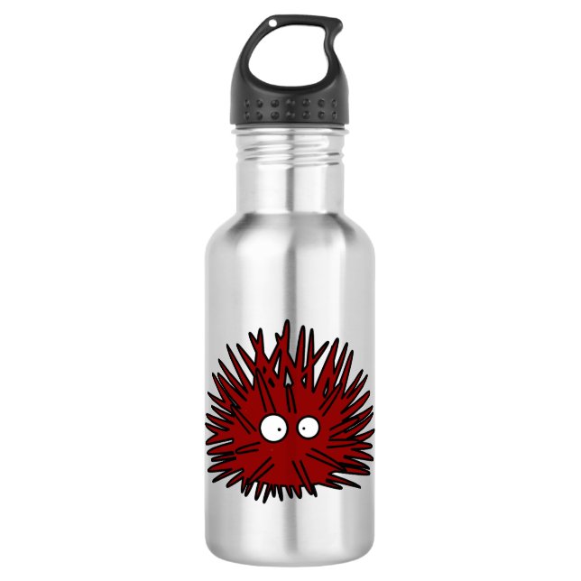 Sea Urchin Uni Spiny Red Hedgehog Ocean 532 Ml Water Bottle (Front)
