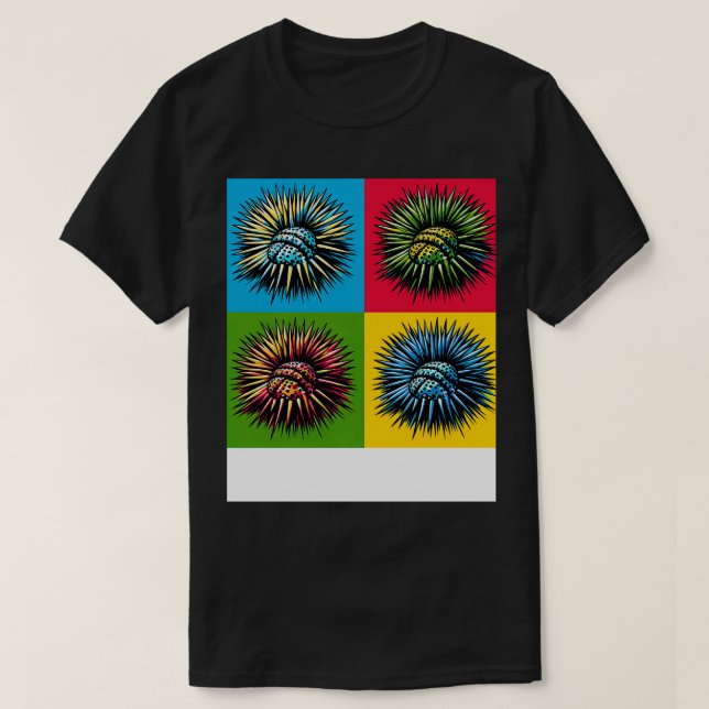 Sea Urchins Art Trendy Marine Life T-Shirt (Design Front)