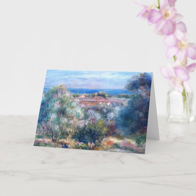 Sea view by Auguste Renoir Card (Orchid)