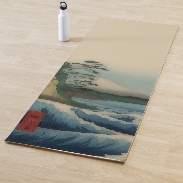 Sea view  - famous Japanese art Yoga Mat (In Situ)
