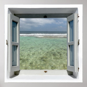 Sea View Window Poster