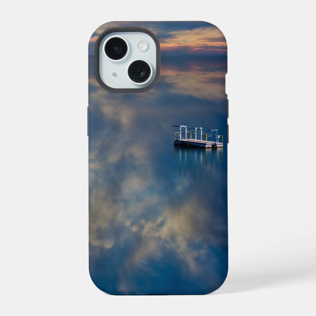 Sea view with Sky iPhone 15 Case (Back)