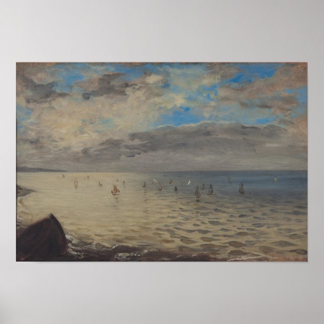 Sea Viewed from the Heights of Dieppe Poster (Front)