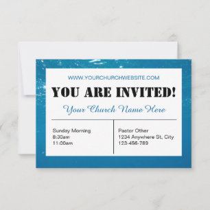 Sea Water Church Invitation Card