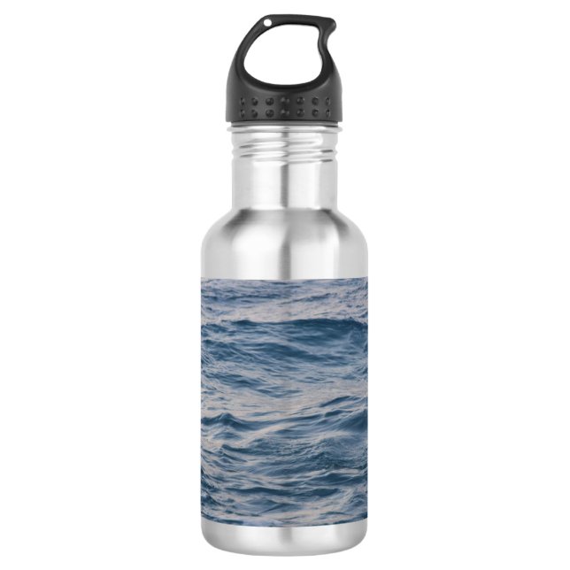 Sea water closeup 532 ml water bottle (Front)
