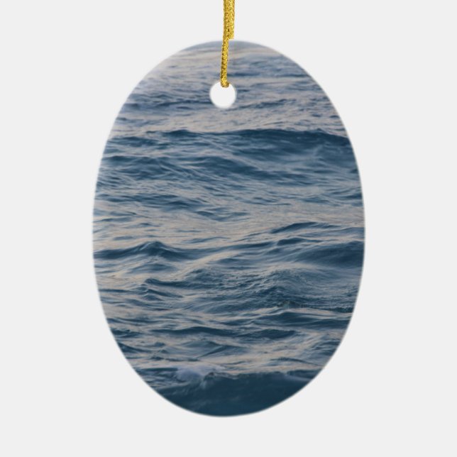 Sea water closeup  ceramic tree decoration (Front)