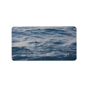 Sea water closeup label