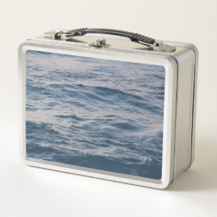 Sea water closeup metal lunch box