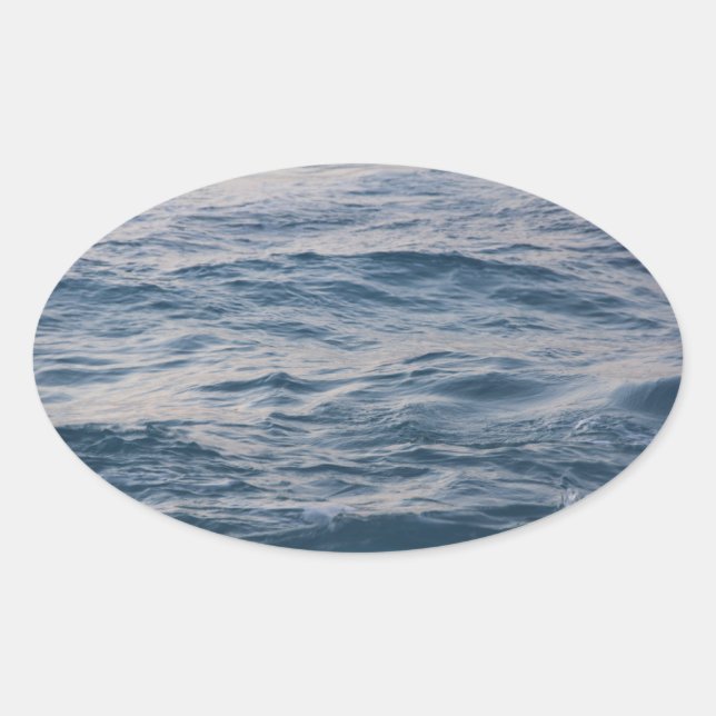 Sea water closeup  oval sticker (Front)