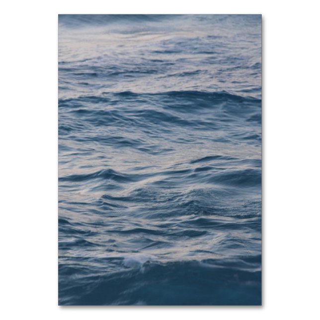 Sea water closeup  table number (Front)