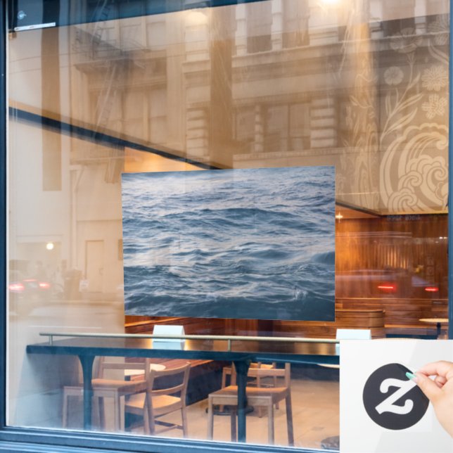 Sea water closeup  window cling (Cafe Window)
