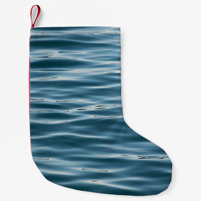 Sea water in the morning small christmas stocking (Front)