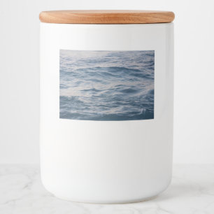 Sea Water Ripple Close-Up Photo Food Label