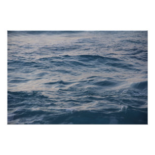 Sea Water Ripple Close-Up Photo Poster