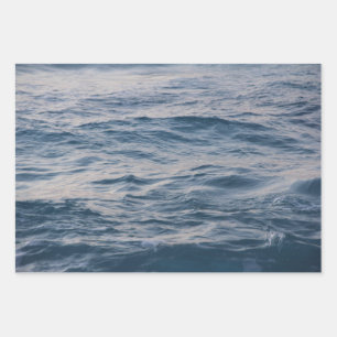 Sea Water Ripple Close-Up Photo Wrapping Paper Sheet