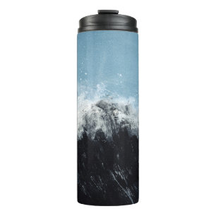 Sea wave: hand-painted design thermal tumbler
