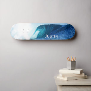 Sea Wave Tube Surf Lombok Indonesia Custom Name Skateboard