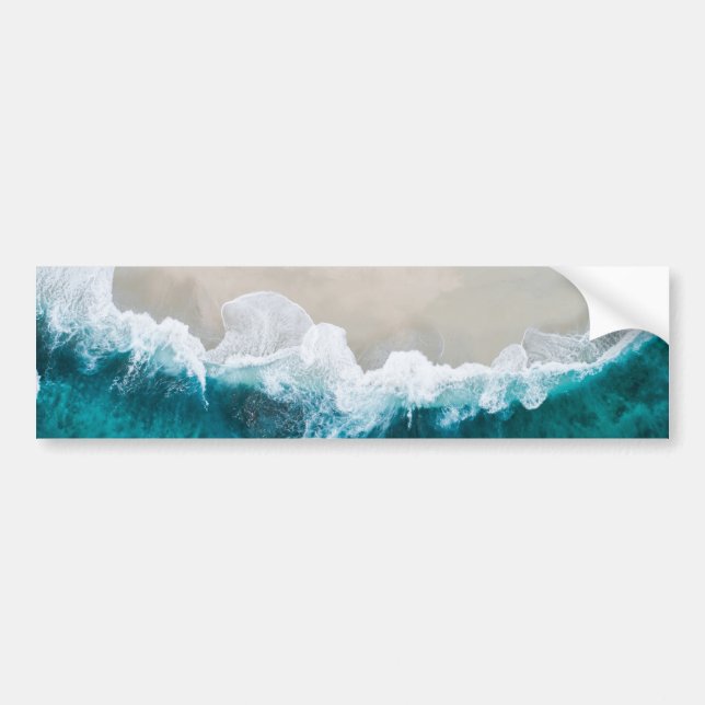 Sea Waves - Maldives Shore Bumper Sticker (Front)