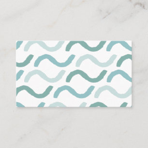 Sea Waves Ocean Lover Pastel Blue Surfer Summer Business Card