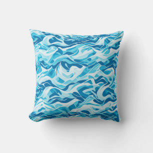 Sea waves Seamless Pattern Cushion