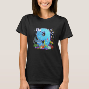 Sea whale fish ocean i`m 9 birthday boys girls 9 y T-Shirt