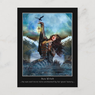 Sea Witch Digital Art Postcard