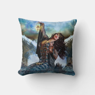 Sea Witch Magical Art Decorative Throw Pillow