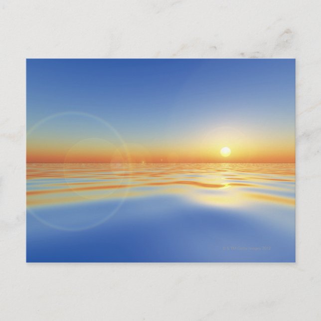 Sea with sun postcard (Front)