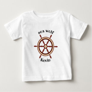 "SEA WOLF" ,steering wheel, personalised Baby T-Shirt