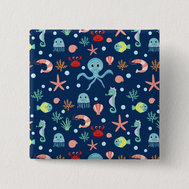 Sea World 15 Cm Square Badge (Front)