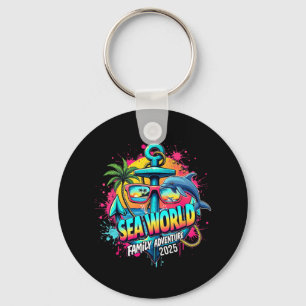 Sea World 2025 Ocean Explorer Memories Family Vaca Key Ring
