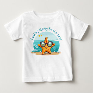 Sea World   Cute Starfish with Sunglasses Baby T-Shirt