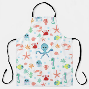 Sea World pattern Apron