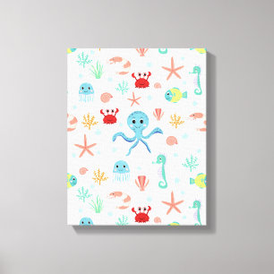 Sea World pattern Canvas Print
