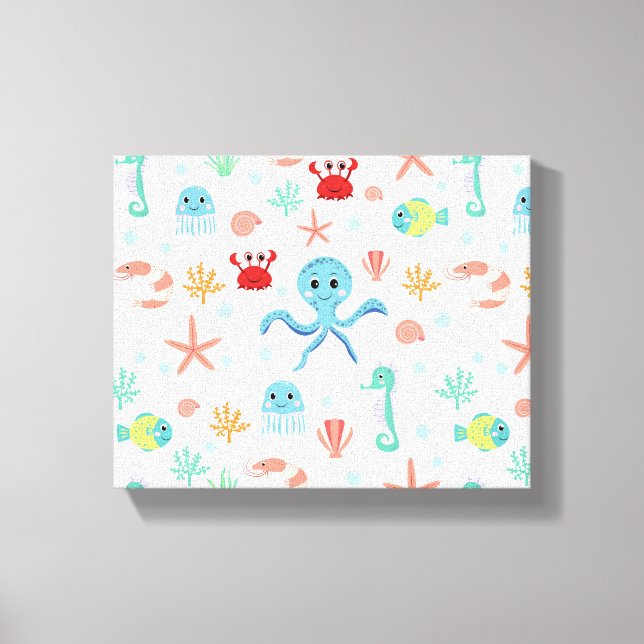 Sea World pattern Canvas Print (Front)