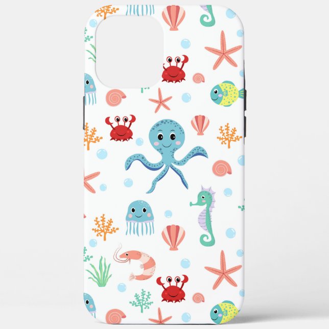 Sea World pattern Case-Mate iPhone Case (Back)