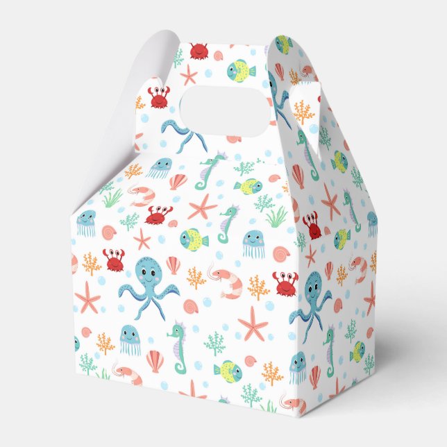 Sea World pattern Favour Box (Front Side)