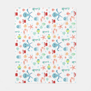Sea World pattern Fleece Blanket
