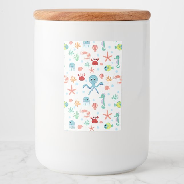 Sea World pattern Food Label (Front)