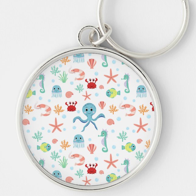 Sea World pattern Key Ring (Front)