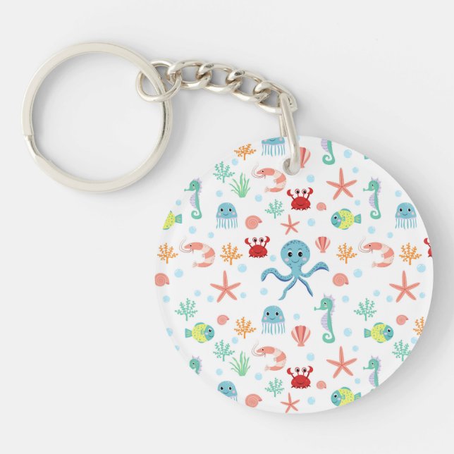 Sea World pattern Key Ring (Front)