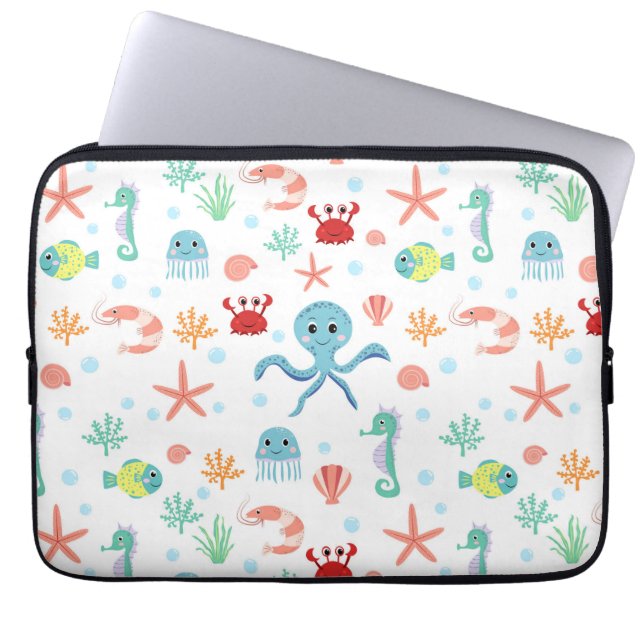 Sea World pattern Laptop Sleeve (Front)