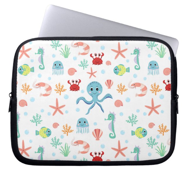 Sea World pattern Laptop Sleeve (Front)