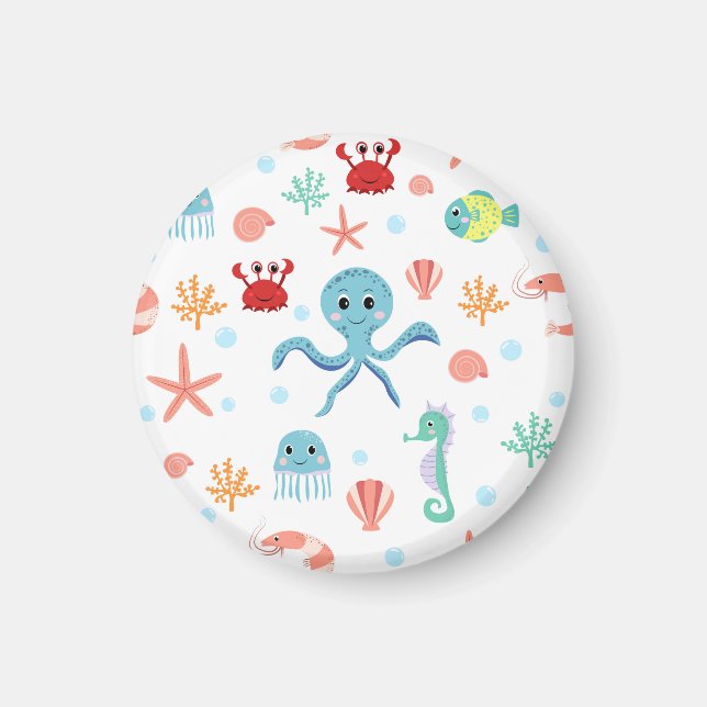 Sea World pattern Magnet (Front)