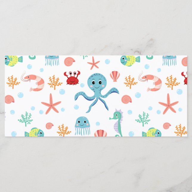 Sea World pattern Menu (Front)