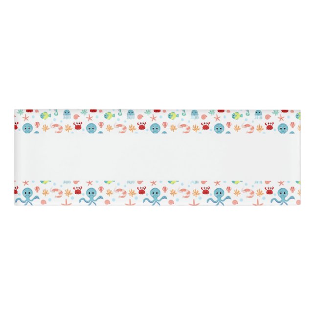 Sea World pattern Name Tag (Front)