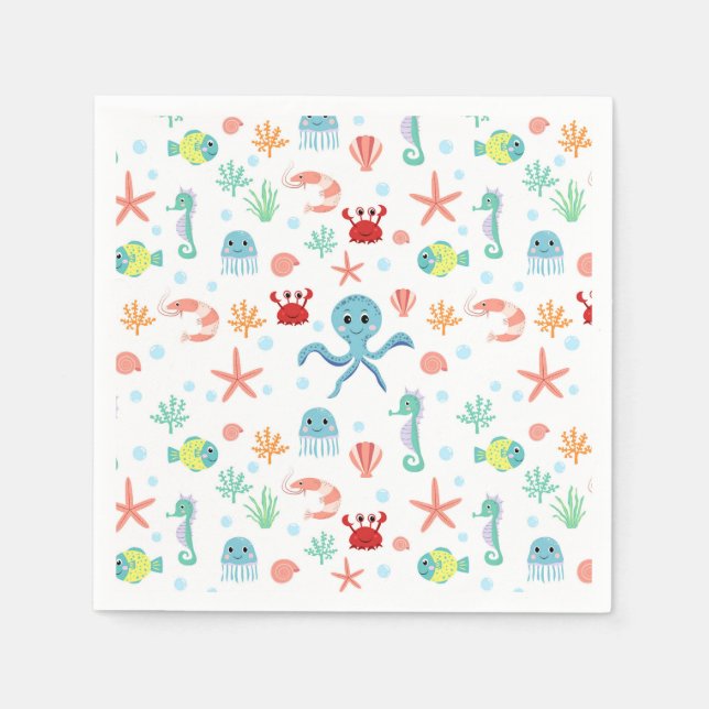 Sea World pattern Napkin (Front)