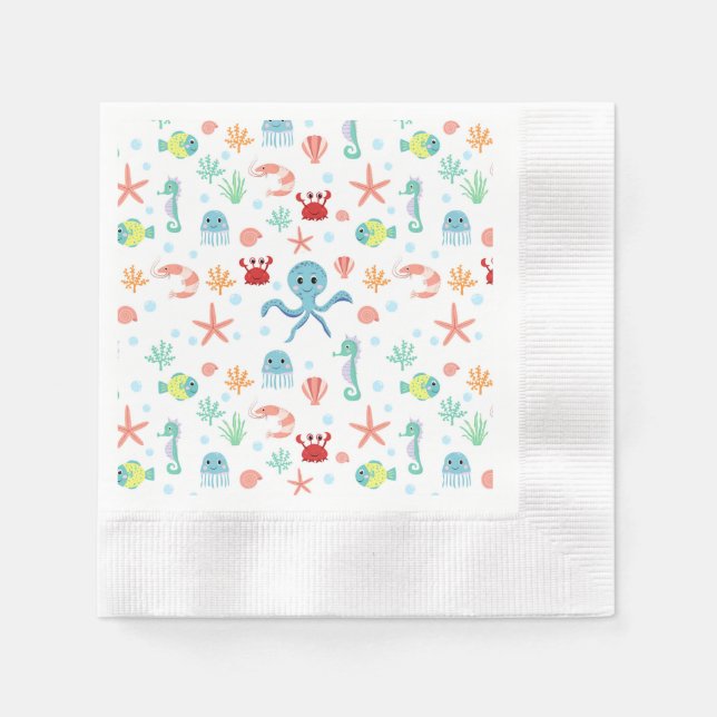 Sea World pattern Napkin (Front)