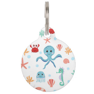 Sea World pattern Pet Tag